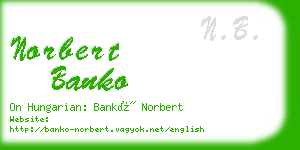 norbert banko business card